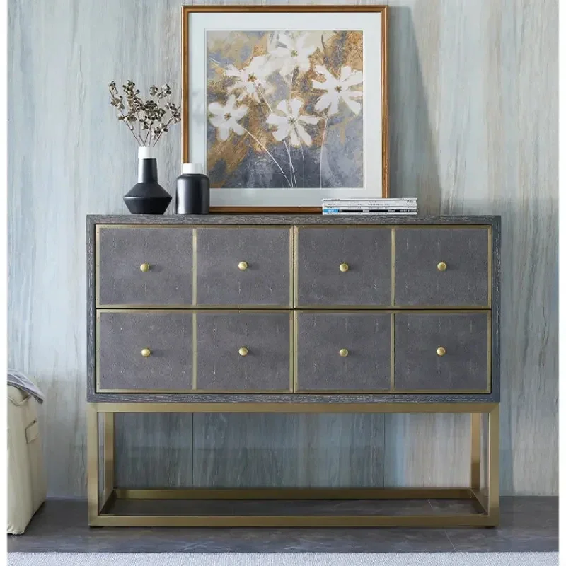 

yj Современный светлый роскошный шкаф из массива дерева с четырьмя ведрами для спальни, шкаф с пятью ведрами, простой шкафчик для гостиной