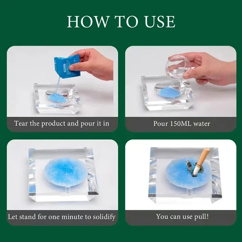 30Pcs/Lot Smoke Removal Sand Soot Cleaner Ashtray Cleaner Remove Smoke Smell Indoor Air Clean Film Cleaner Smoking accessories