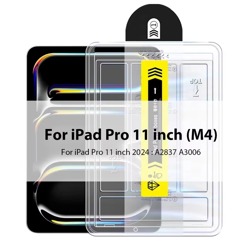 Gemakkelijk te installeren gehard glas voor iPad Pro 13 11 M4 M3 M2 voor iPad Air Mini 6 7 voor iPad 11e 2025 A16 schermbeschermer glasfilm