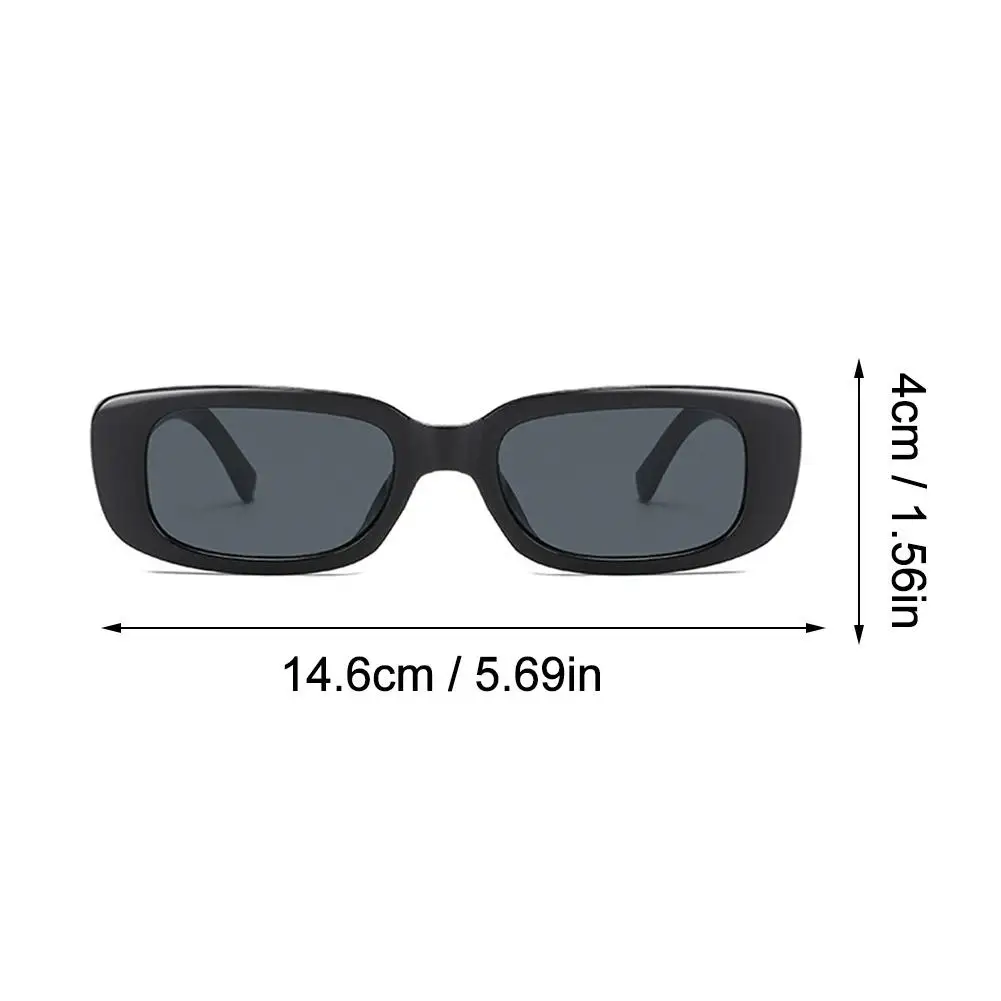 نظارات شمسية مربعة صغيرة كلاسيكية بلون الحلوى مستطيلة الشكل نظارات شمسية كلاسيكية للنساء والرجال مضادة للوهج