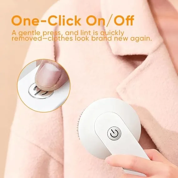

Clothes Pilling Removal Tool, Fabric Shaver with Interchangeable Stainless Steel Blades, Portable Lint Defuzzer for Sweaters, Blankets and Household Fabrics, White