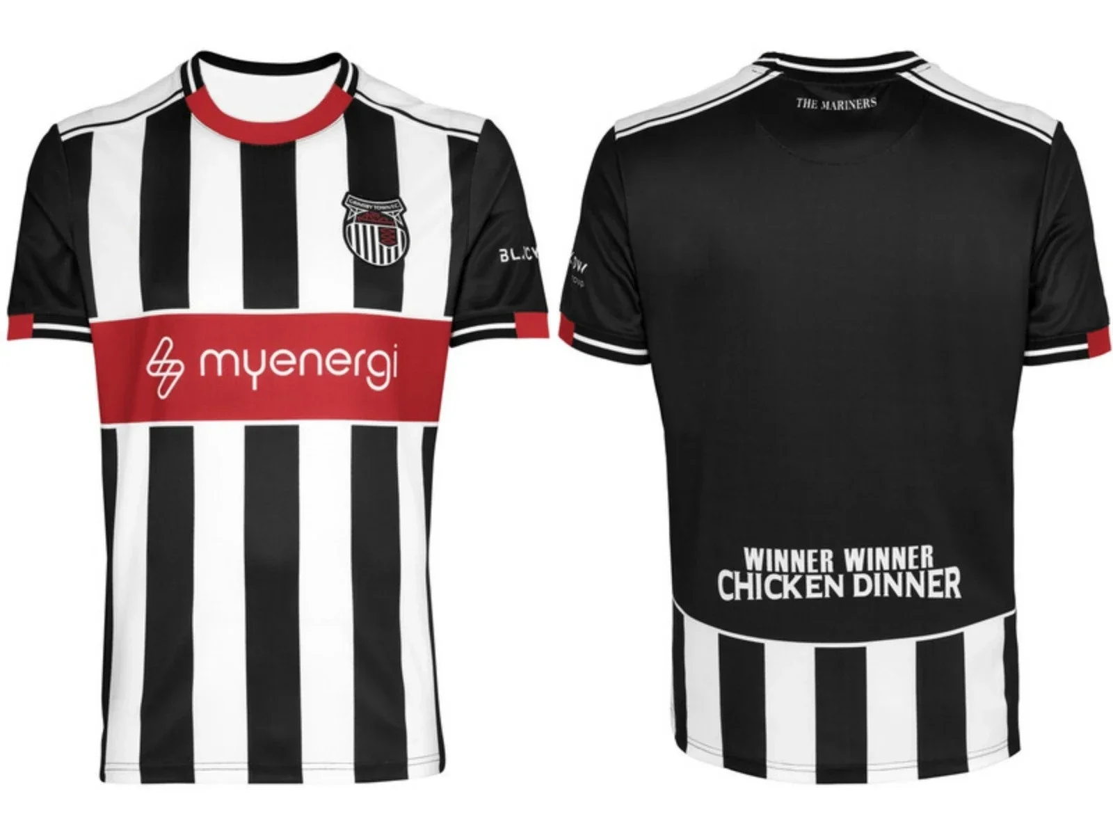 25/26 Grimsby Town Home and Away Jersey Men's 3D Digital Casual Sports T-shirt Neutral Football Training Loose Top