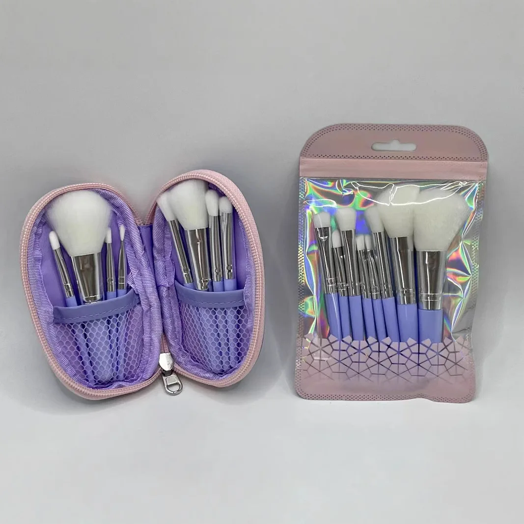 10本入りミニメイクブラシセット、パウダーファンデーション、チーク、アイシャドウ、ノーズコントゥア用化粧ブラシ