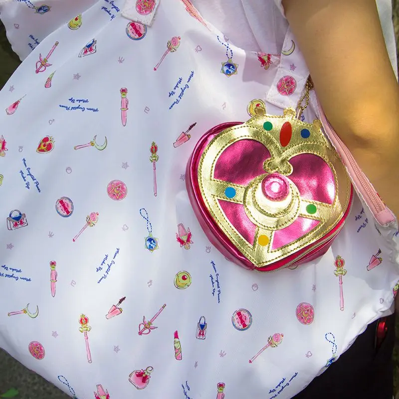 Sailor Moon Tsukino Usagi Cosmic Heart Tote Bag Girls Coin Purse Casual Versatile Large Capacity Shopping Bag Festival Gift view 3