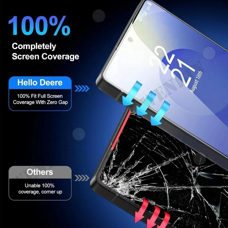 3 Stück Gehärtetes Glas für Samsung S26 Ultra Edge Plus Displayschutzfolie für Galaxy S25 S24 A57 A37 A17 A27 Schutzglas – Detail 4