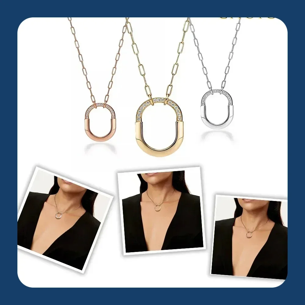 

S925 Sterling Silver Classic Necklace Women’s Luxury Jewelry for Daily Elegance