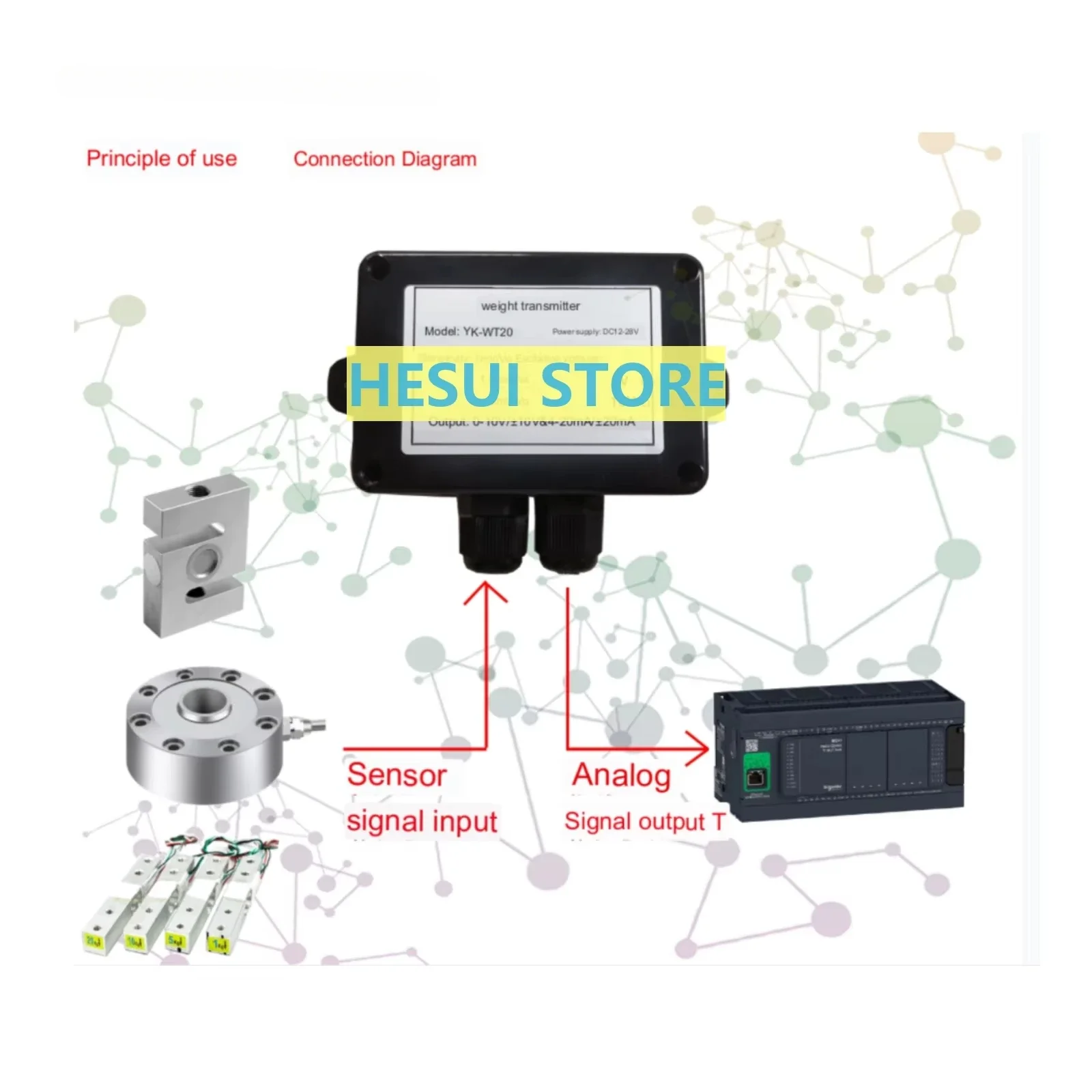 High precision weighing sensor 0-10v pressure weight transmitter Signal amplifier simulates voltage and current plc