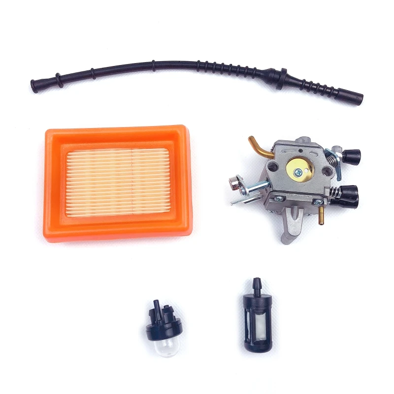 Kit carburador para stihl fs400 fs450 fs480 string trimmer escova cortador linha de combustível n58c