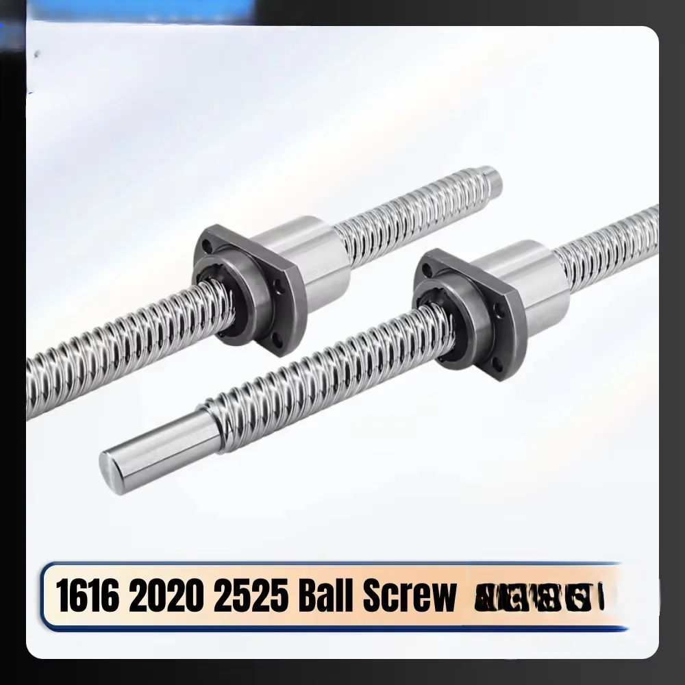Machined Ball Screw SFE1616 SFE2020 SFE2525 C7 Roller Ballscrew With the Nut For CNC Parts