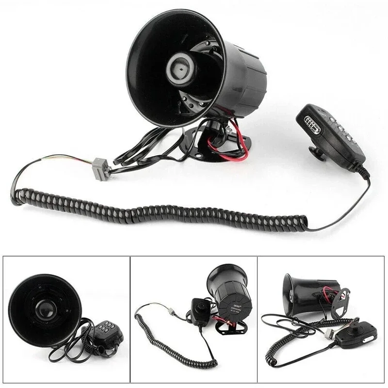 6 Sound 100W Tone Loud Horn Motorcycle Auto Car Vehicle Truck Speaker Warning Alarm Siren Police Fire Ambulance Horn Loudspeaker