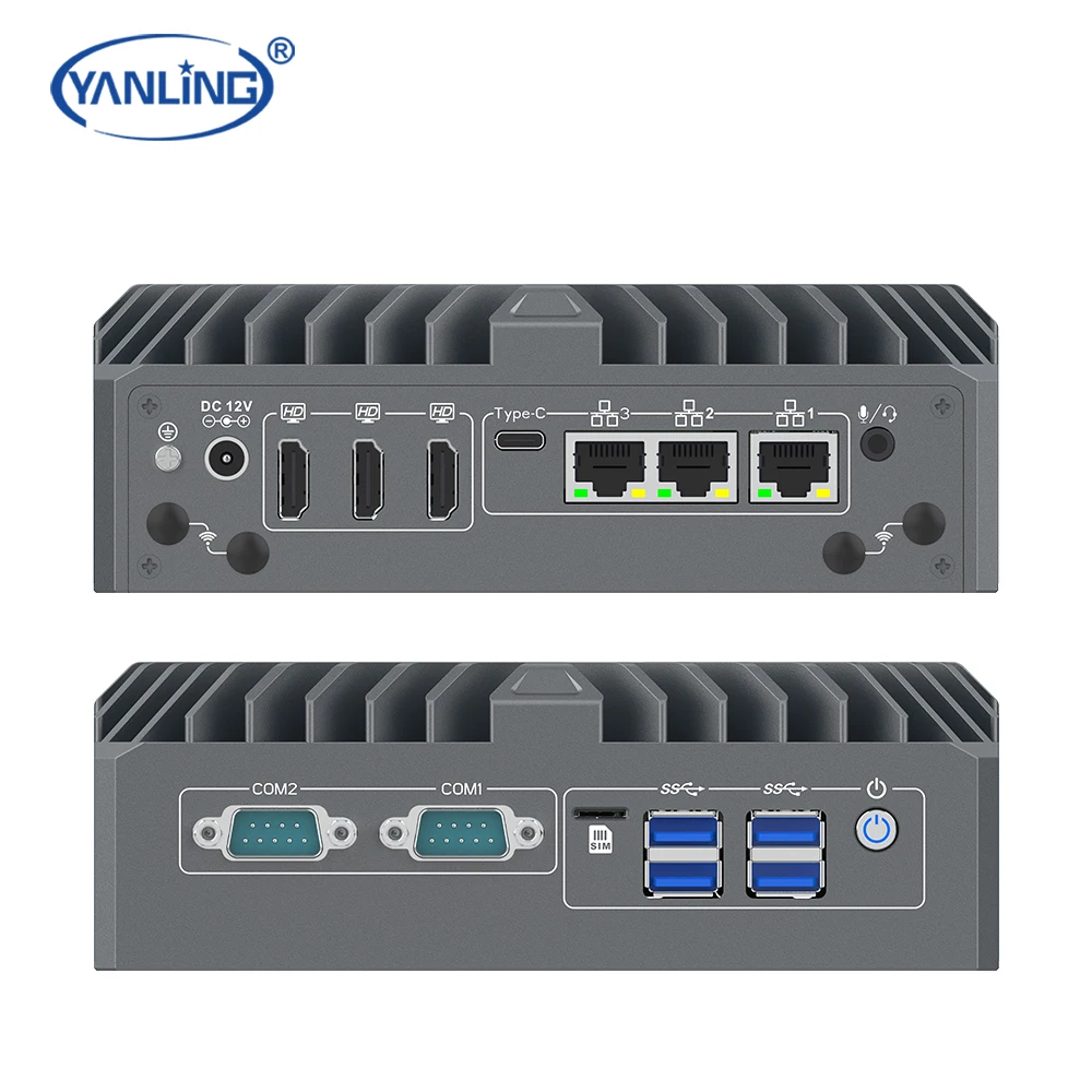 

2024 New Model AI Ultra 5 125U Fanless Mini PC Portable Industrial Computer 14th Gen 12-Core DDR5 12M Cache Deep Learning AGV