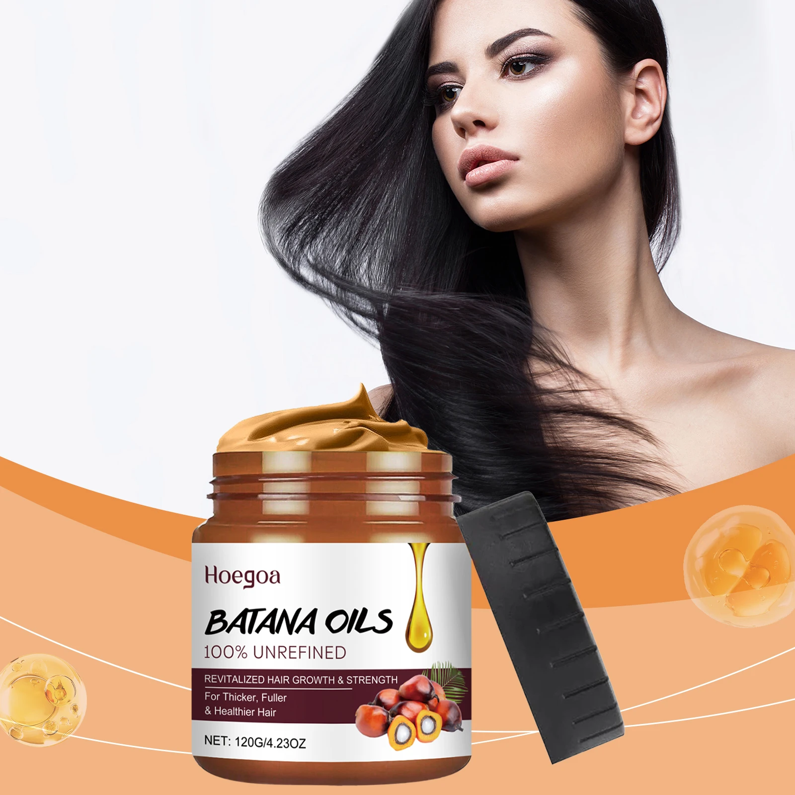 Hoegoa 100% Pure Organic Batana Oil for hair growth And Natural Batana Oil For Treating Hair Loss Anti-Breakage Hair