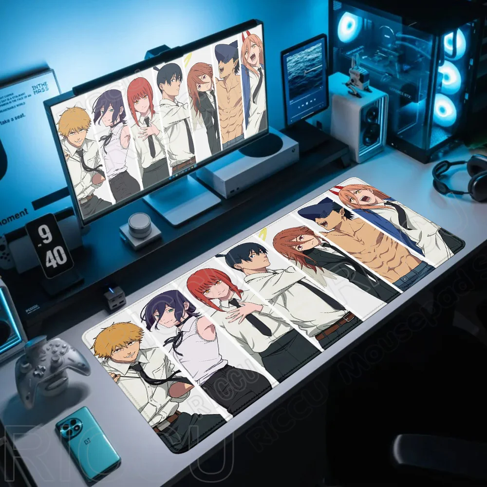 Podkładka pod mysz Comic Chainsaw Man XXL Anime Reze Gamer Makima Akcesoria Gamingowe 400x900mm Duża Mata na Biurko pod Klawiaturę Komputerową — zdjęcie produktu 3