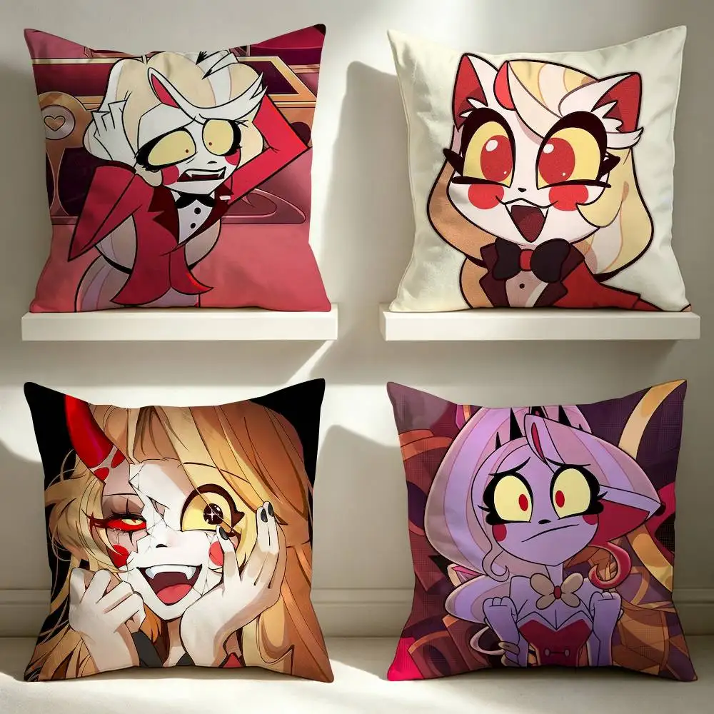 Hazbin Hotel Charlie Morningstar  Square Pillow Case Multi Sizes For Car Home Bedroom Decor Custom Valentine Gifts