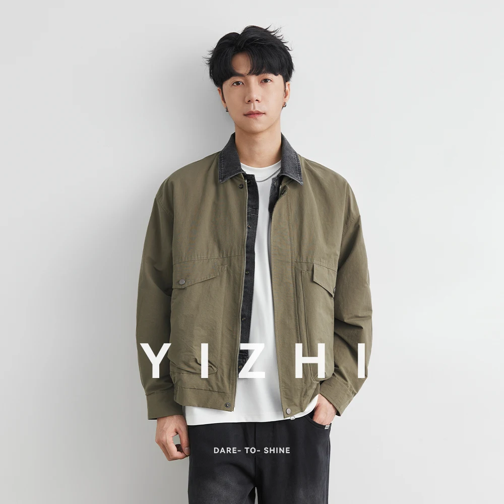 

Casual Men's Jacket Spring Autumn New Korean Style Flight Workwear Versatile Thin Outerwear Suitable Tops Male Clothing