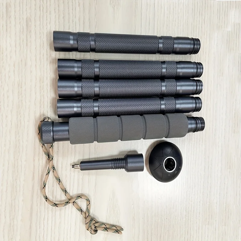

Ultralight Adjustable Aluminum Trekking Poles With Built-in Compass - Collapsible Hiking Sticks For Mountain Climbing & Outdoor