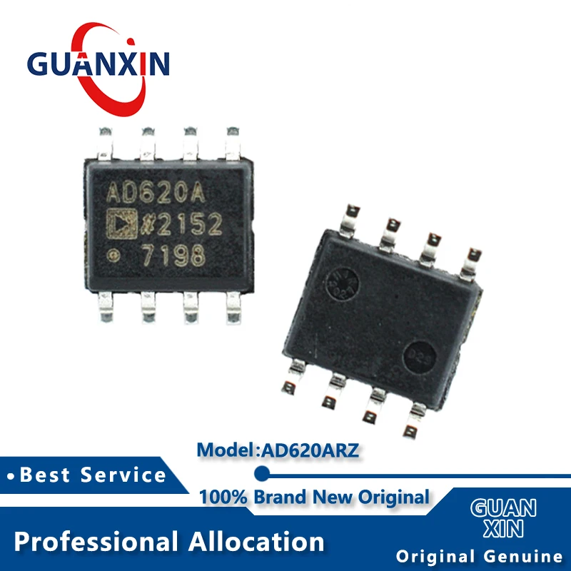 100% New  electronics AD620ARZ AD620ARZ-REEL AD620ARZ-REEL7 SOIC-8 Marking AD620A AD620