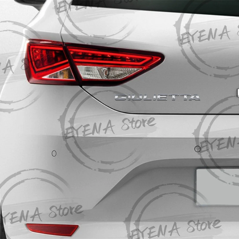 For Alfa Romeo Giulietta Q2 Q4 Logo Lettering Metal Badge Stickers Car Rear Trunk Body Emblem Auto Accessories
