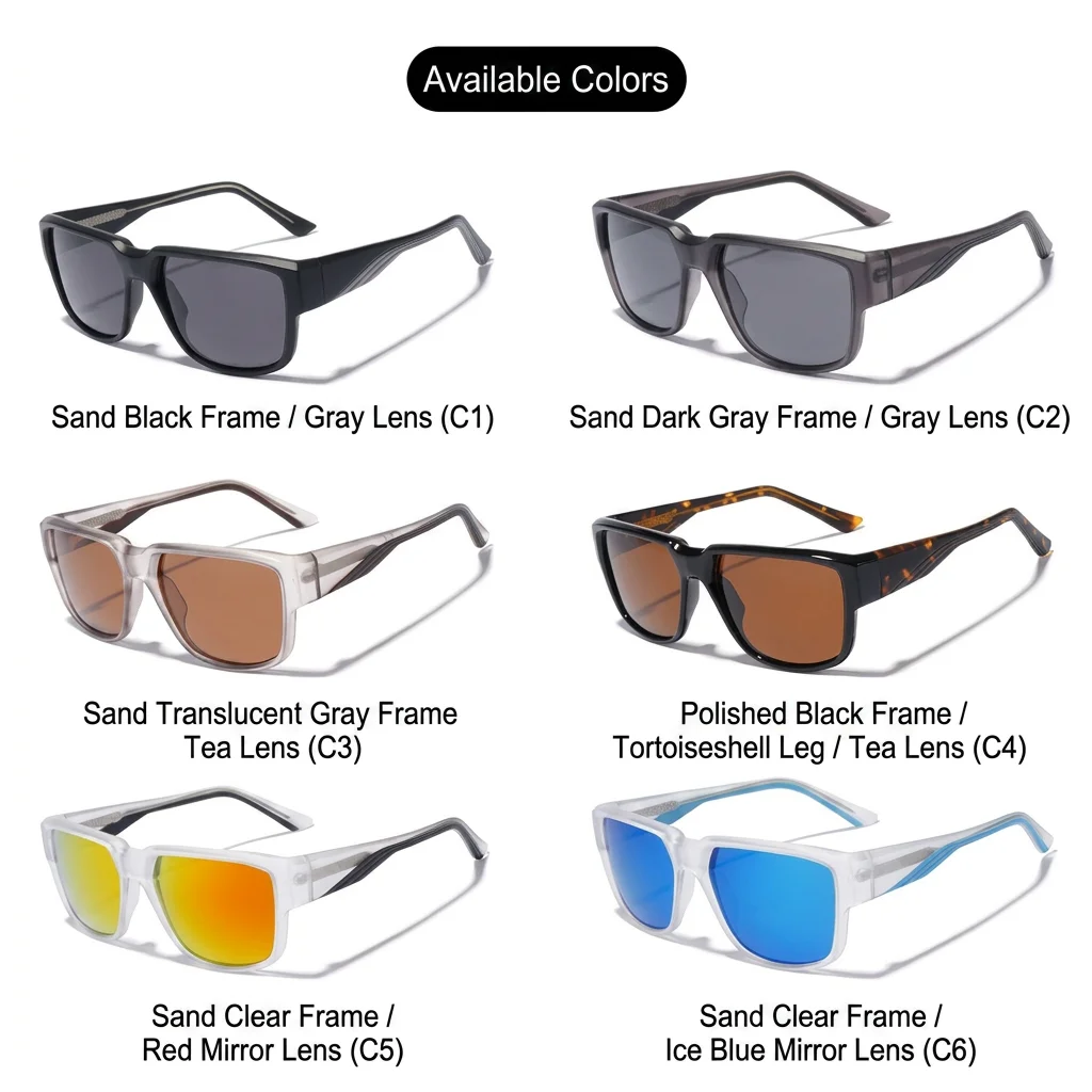 

Pc Frame Sun Glasses Cycling Sunglasses Uv400 Sunglasses Polarized Square Polarized Sunglasses For Daily Sun Cycling