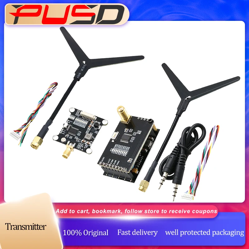 

FPV 1,2G 1,3G 25 МВт/200 МВт/800 МВт 9-канальный передатчик TX и приемник RX FPV Combo для моделей RC Drone Quad Enhancement Booster