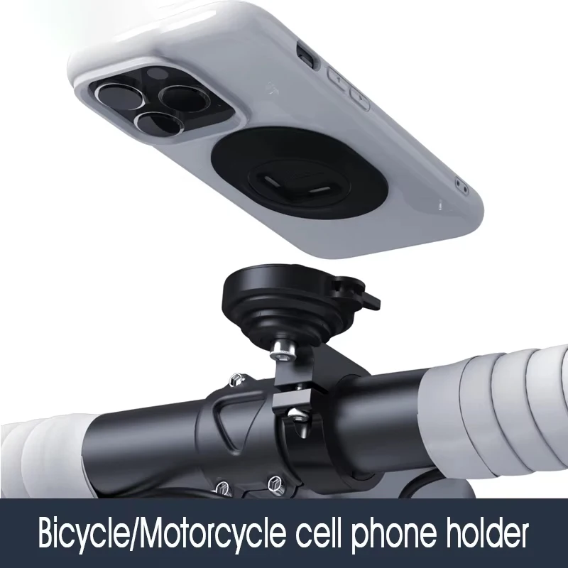 Bicycle Handlebar Mount and Motorcycle Cradle Mount for iPhone 15 Series Cell Phones