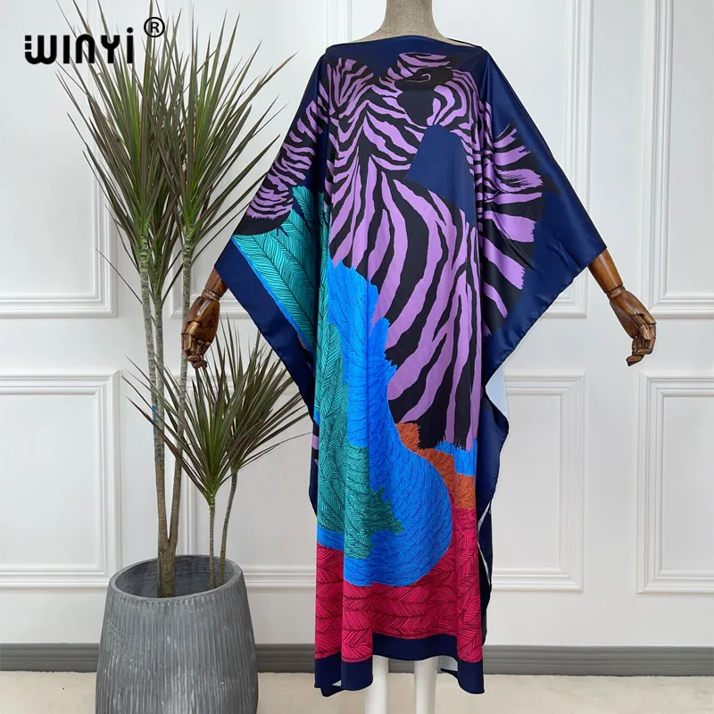 

Middle East Dashiki Dress Print Bohemia Hijab Loose Elegant Muslim Abaya Bazin Robe Gown Broder Riche Sexy Lady Party maxi beach