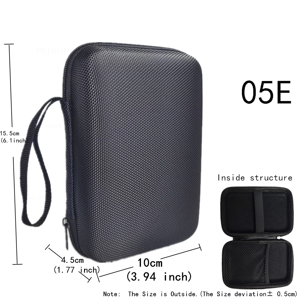 Digital Multimeter Box EVA Earphone Bag Case Portable Storage Bags 2.5-inch Portable Hard Drive Black Oxford Cloth Case 05E