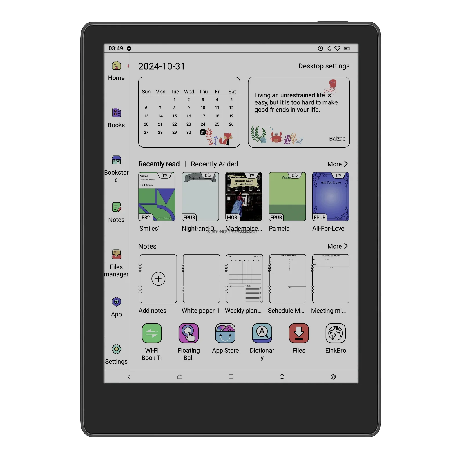 Meebook M8C New Ebook Reader 7.8' Color Ink Android 14 Google Play