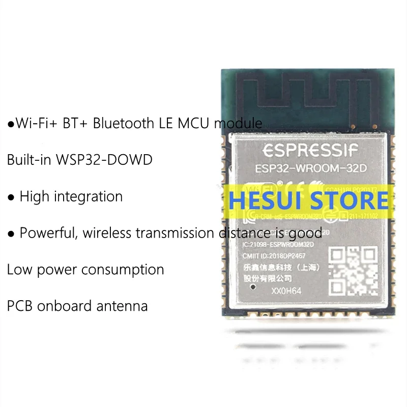 ESP32-WROOM-32D dual core WiFi& Bluetooth MCU module Internet of Things wireless module