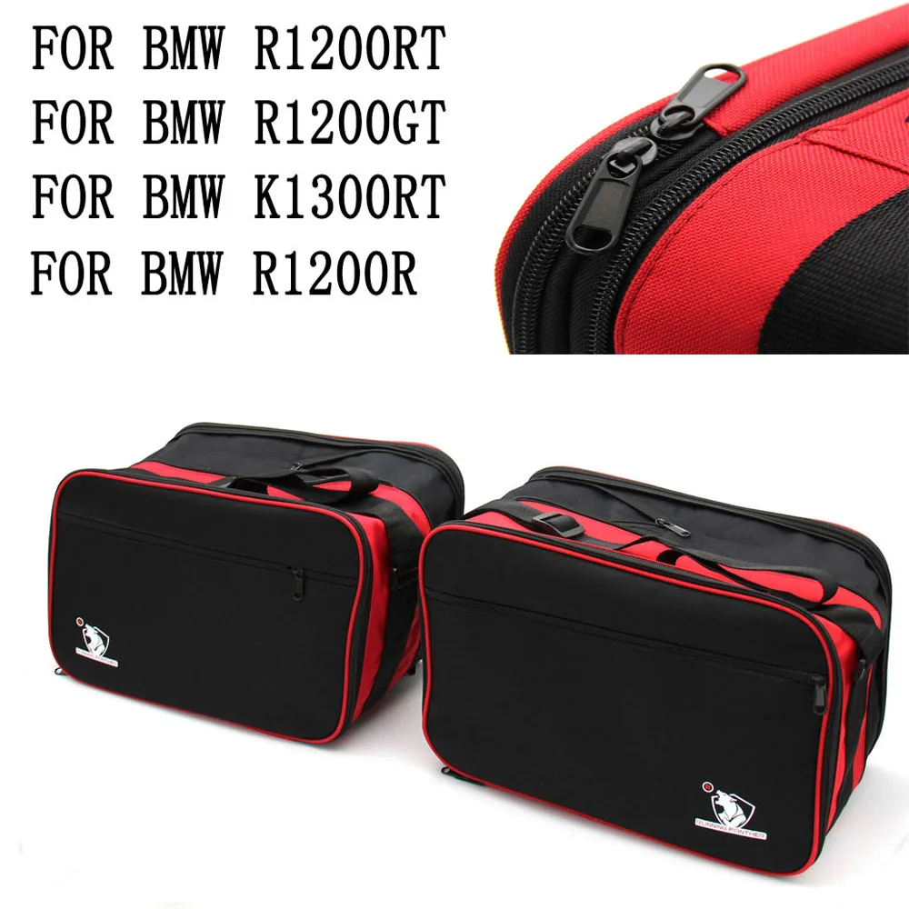 

Pannier Liner Lnner Basg Bags Expandable BLACK/RED Color For BMW R1200RT R1200R R1200GT K1300GT