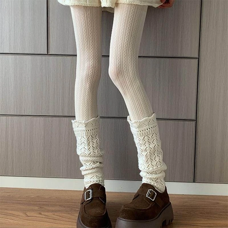 Women Spring and Autumn Plait Pattern Pantyhose Y2K Sexy Spicy Girls Slim-fit Tights Lingerie Fashion Anti Hook Velvet Leggings