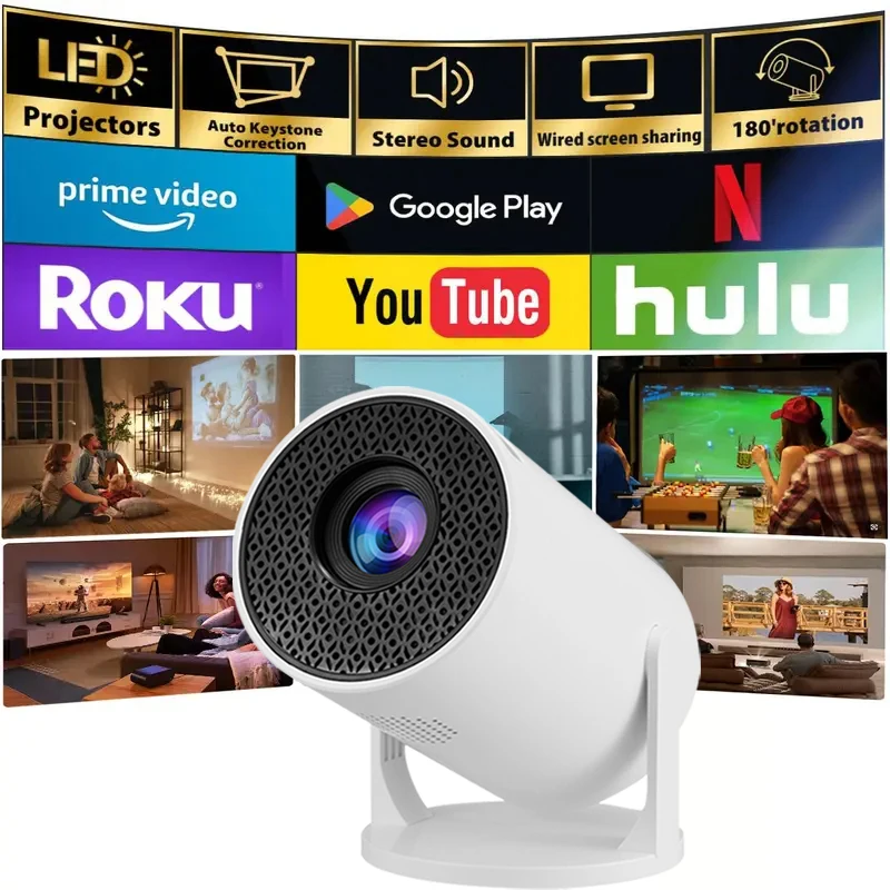 

M5 Portable Mini Projector, 720P Support, Wired Screen,Suitable For Various Indoor Scenarios, Creating Private Movie Atmosphere