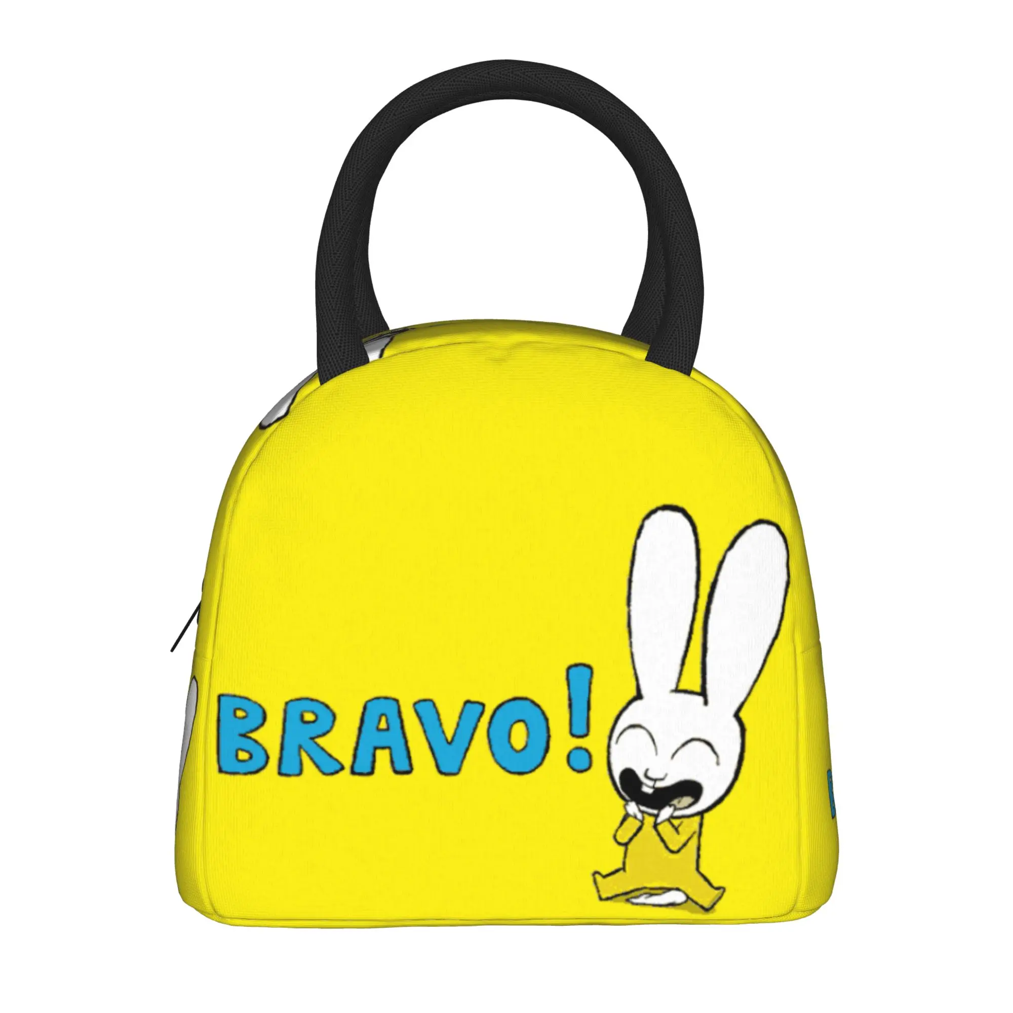 Simon Super Rabbit Thermal Insulated Lunch Bags for Work  Portable Food Bag Container Men Women Cooler Thermal Lunch Box
