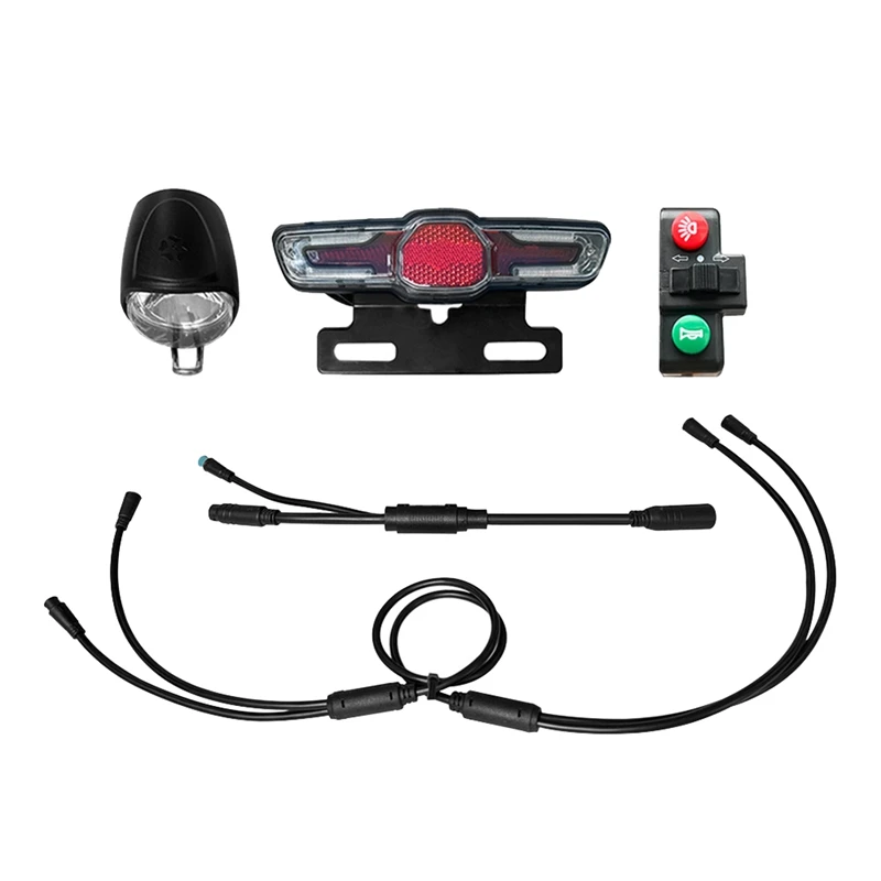 

Комплекты фар для электровелосипеда DK15, комплекты фар, запчасти, аксессуары для электровелосипеда, модифицированный звуковой переключатель фары и с хвостом для электровелосипеда