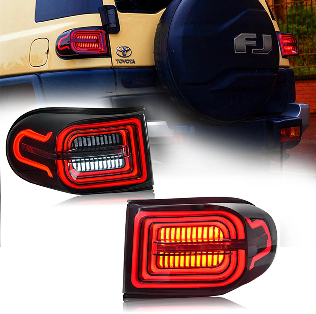 

2PCS Rear Lights For Toyota FJ Cruiser Tail Light 2007-2022 Led Taillight Assembly Smoke Sequential Dynamic Turn Signal