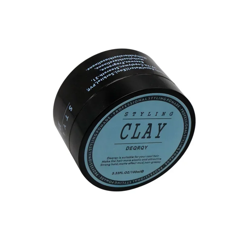 Moda finitura opaca Hair Styling Clay uso quotidiano Mens Hair Clay High Strong Hold Low Shine Hair Styling Wax creme para cabelos