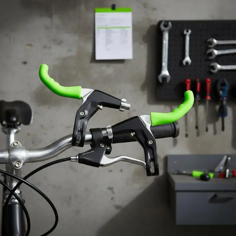 Rutschfeste Silikon-Handschutzvorrichtungen für Fahrradbremshebel, 1 Paar, robuste Griffe für Falträder, Mountainbikes und Rennräder. – Detail 7