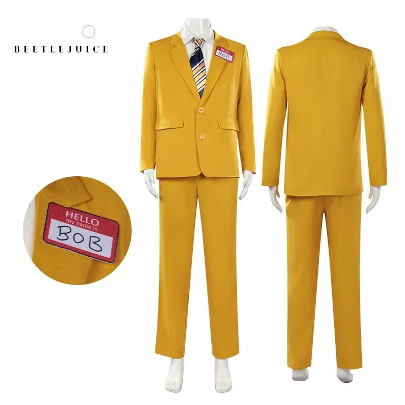 

Fulujiacos Cosplay Costume BOB Uniform Suit Yellow Outfit