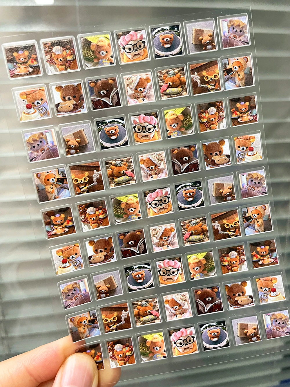 صغيرة لطيف Rilakkuma أربع أوراق البرسيم ملصقات مسمار الفن مقاوم للماء لتقوم بها بنفسك جراب هاتف كأس غطاء لوحة المفاتيح كتيب ملصقات صديق الهدايا