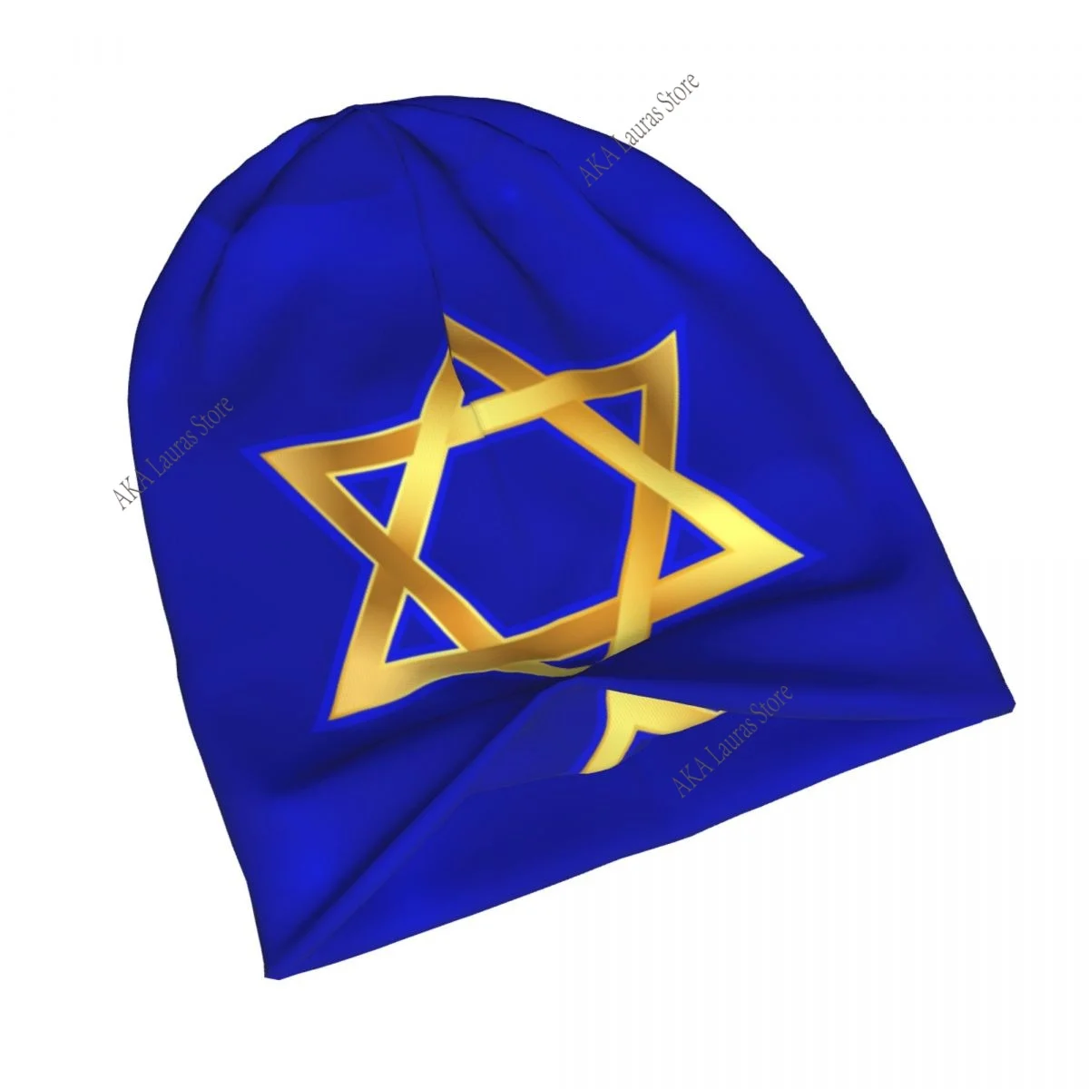 Israelische Flagge David Star Herbst weibliche warme Mützen doppelt verwendete Outdoor-Mütze Hüte