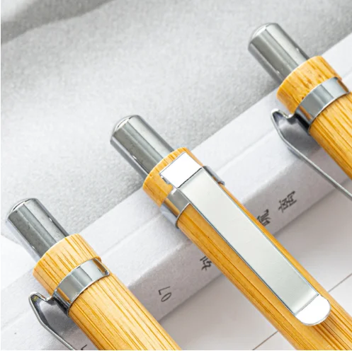 Eco friendly bamboo ball pen brand cusotm logo with stylus promotion gift pen