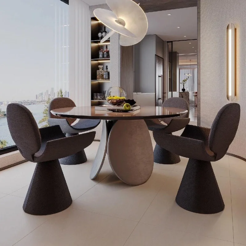 Light luxury Italian high-end dining chair Home modern simple dining table and chairs  hotel stool Restaurant back chair