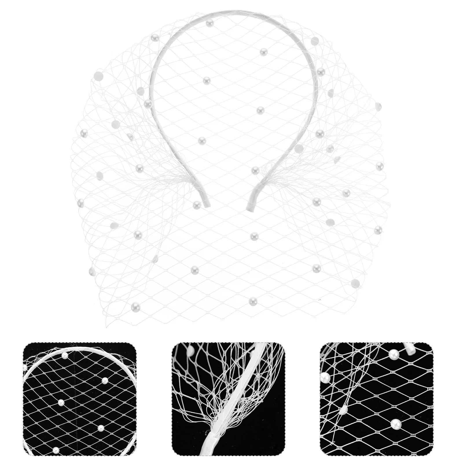 

Mesh Headband Veil Headpiece Classic Wedding Bridal Accessories for Photography Festival Party Masquerade Events