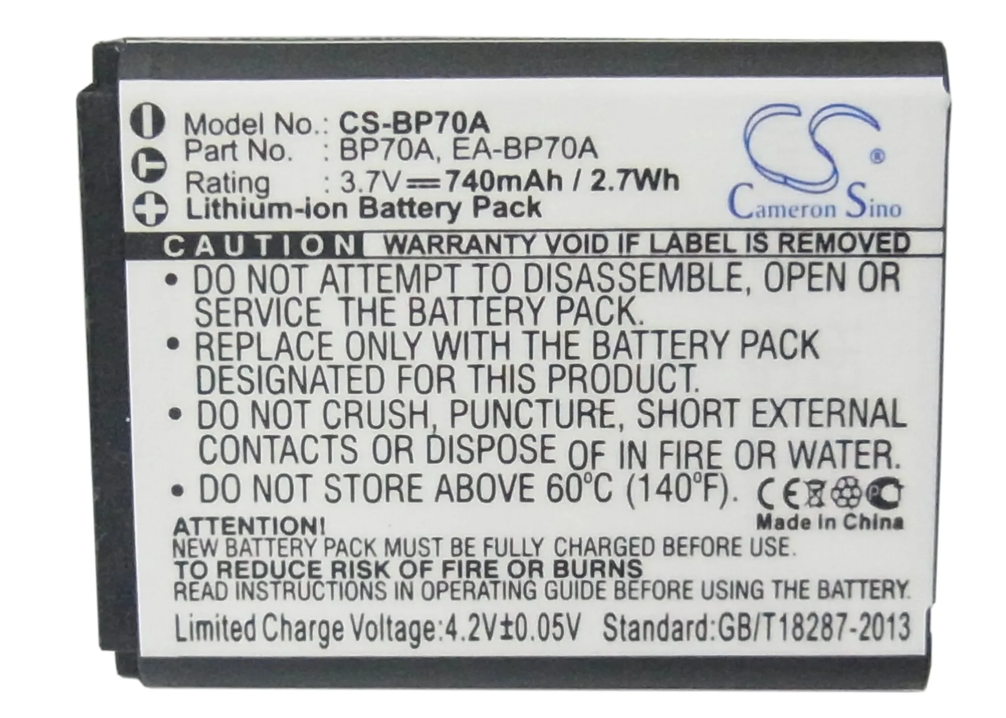 Camera 740mAh Battery For PL200  AQ100EC-ST65ZZBPUUS  EC-ST95ZZBPBUS  EC-PL120ZBPBUS  EC-MV800ZBPBUS