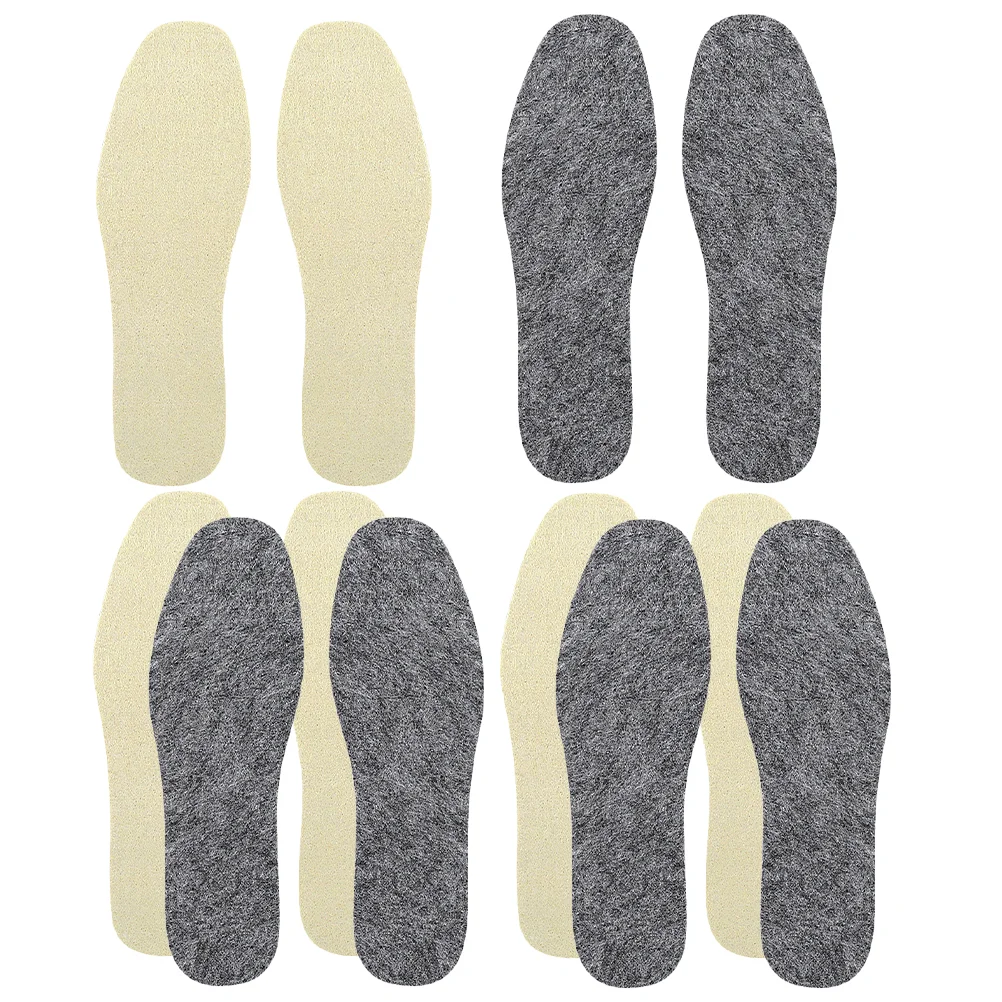 6 Pairs Wool Insole Insoles Shoe Women Keep Warm Supple Cushions Winter Unisex Boot Women's