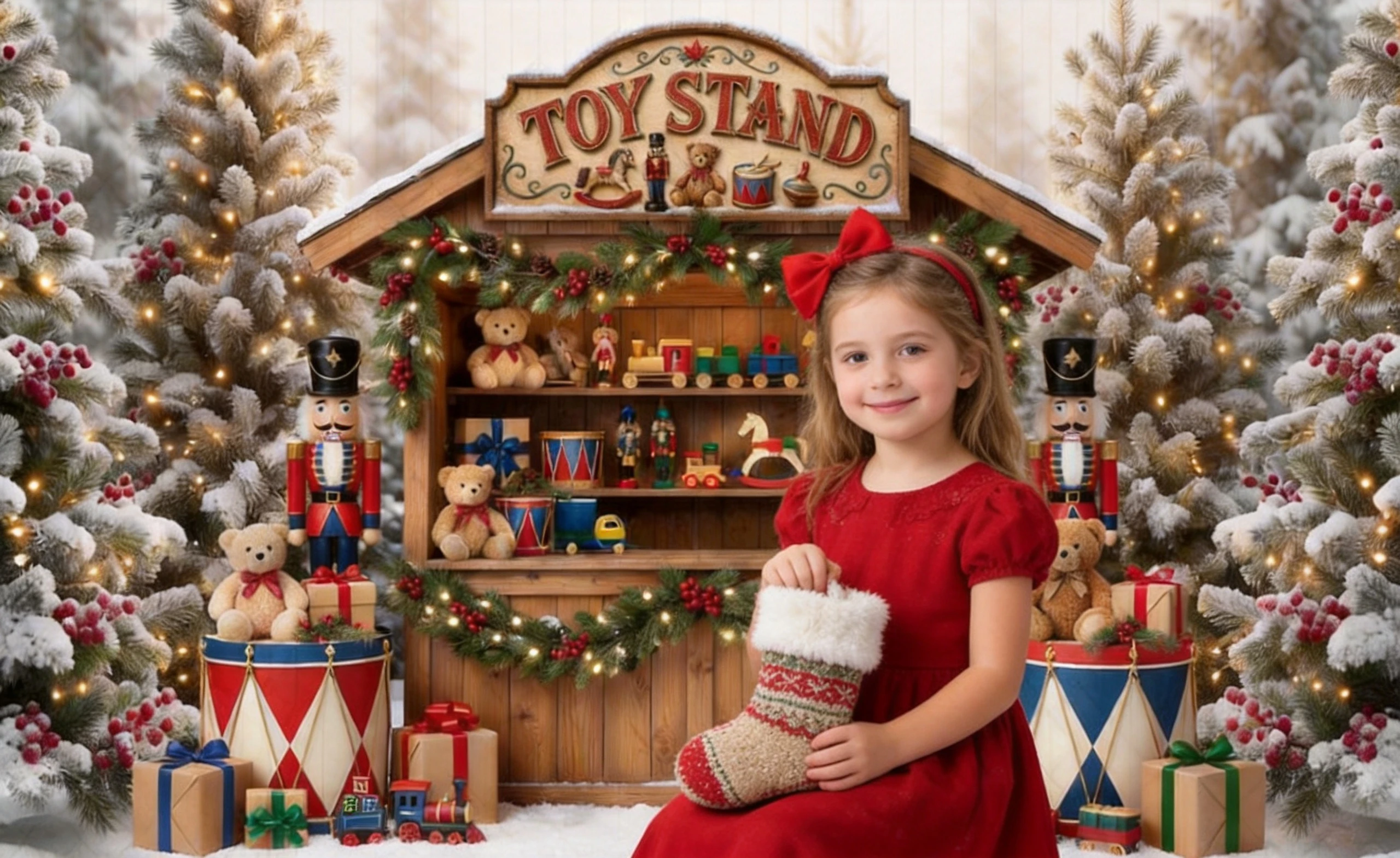 Christmas Photography Backdrop Polar Explorer Window Kids Cake Smash Props Birthday Photocall Props X-mas Ever Backgrounds