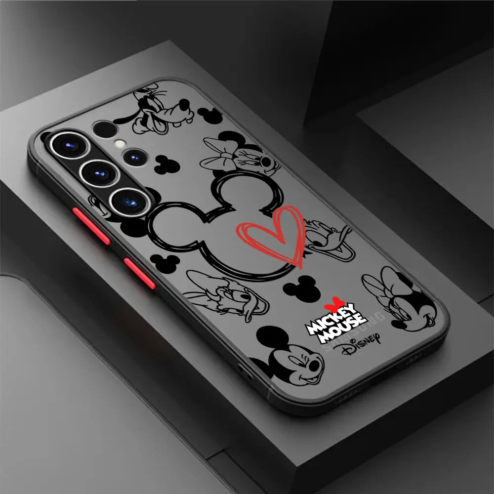 Disney Mickey Minnie Logo Case for Samsung Galaxy S21 S9 S22 Plus S20 FE S10 Lite S23 Ultra S24 Ultra Luxury Shell Cover