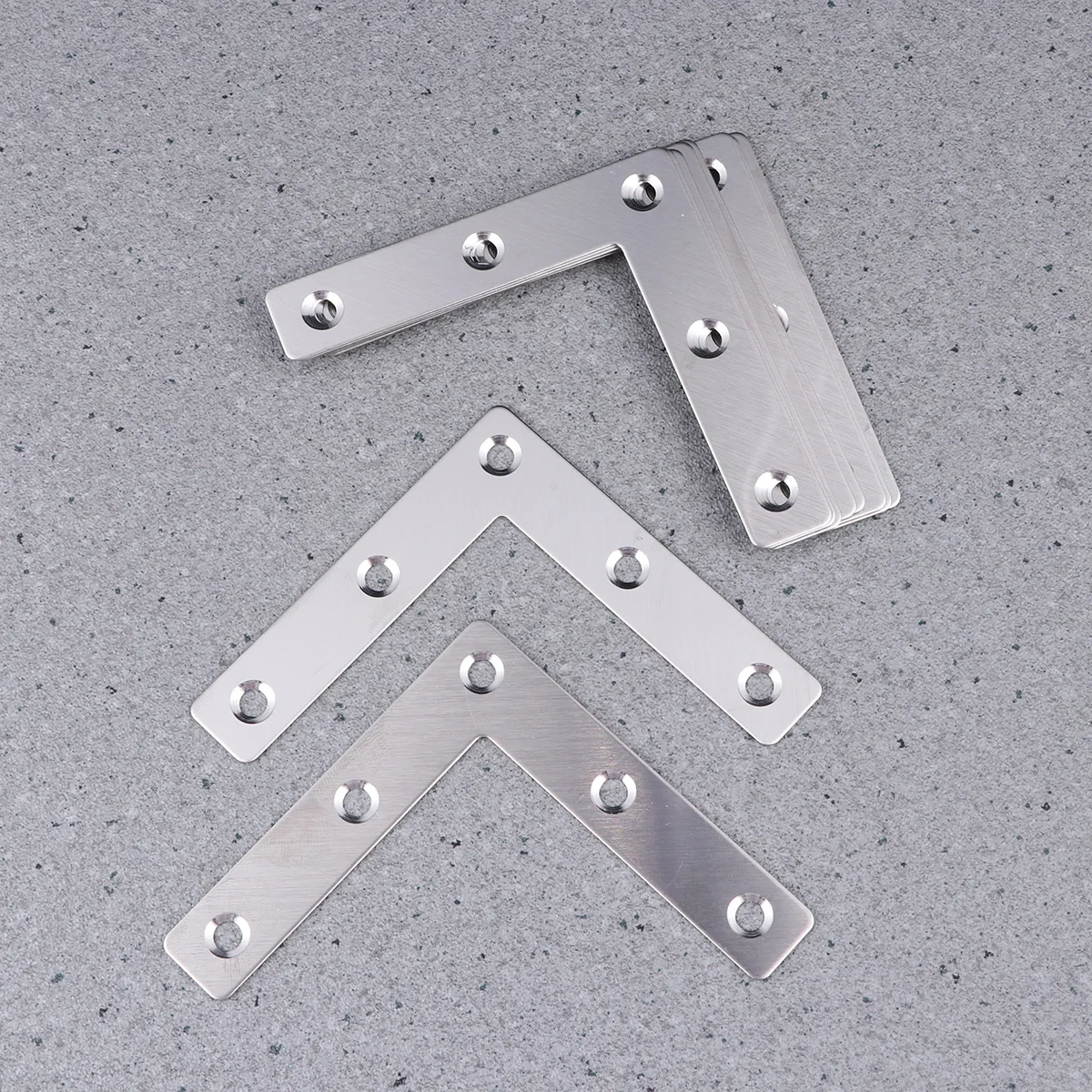 

10pcs L-Shape 80Mm*80Mm Stainless Steel Fixed Plates Durable Strong Corner Brackets Welded Angle Braces Repair Connector For
