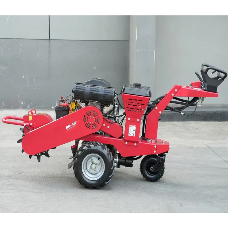 Portable Gas oline Stump Grinder 15HP Walk Behind Tree Stump Crusher Root Removal Machine Garden Landscaping Equipment