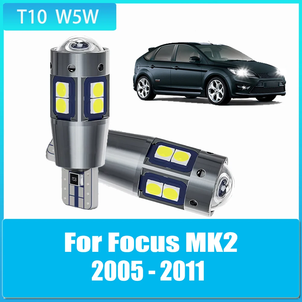 

2pcs T10 W5W LED Canbus 12V Led Bulbs Auto Car Clearance Light for Focus MK2 2005 2006 2007 2008 2009 2010 2011 Car Accessories